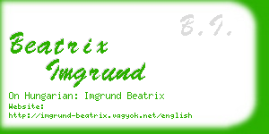 beatrix imgrund business card